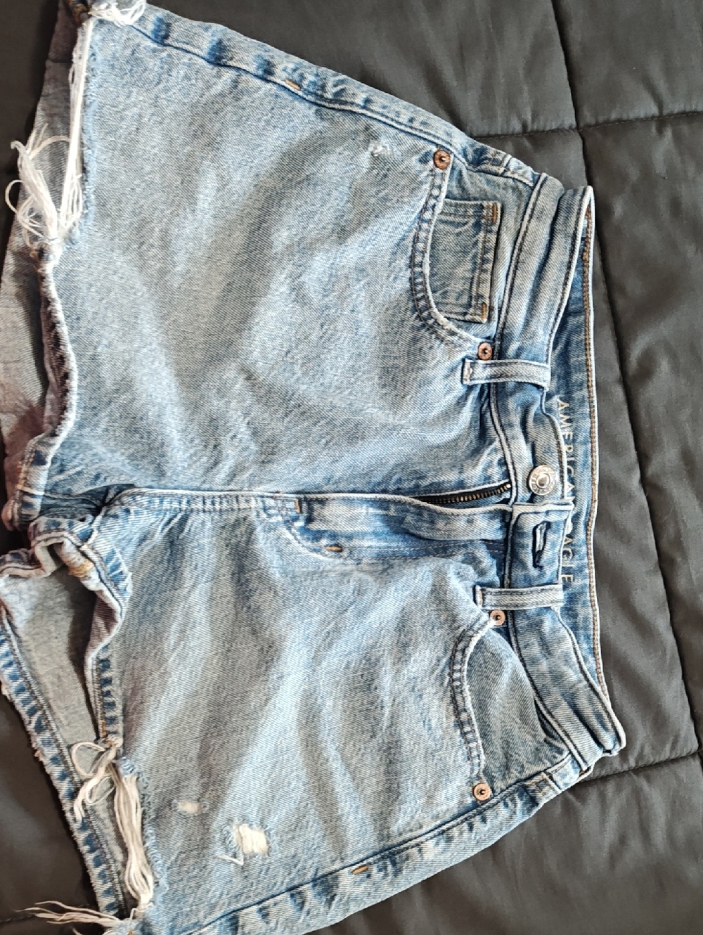 American Eagle Outfitters Light Blue Distressed Denim Cutoff Shorts